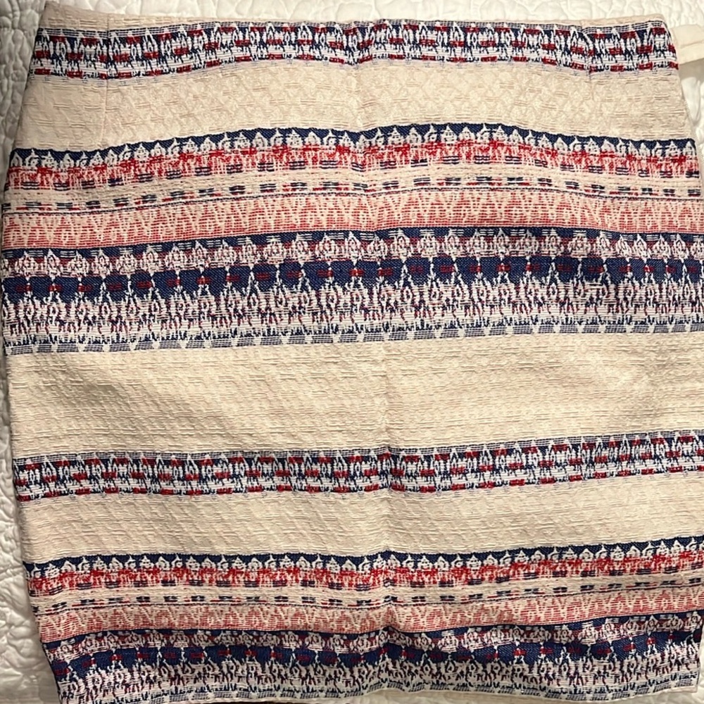 Katherine Barclay Cream, Red and Blue Skirt